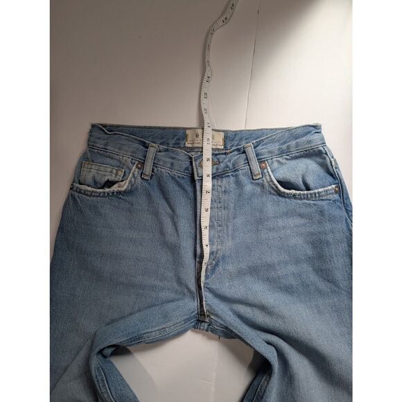 Free People Jeans Women's 25 Blue Distressed Ankle Straight Leg - Picture 10 of 11